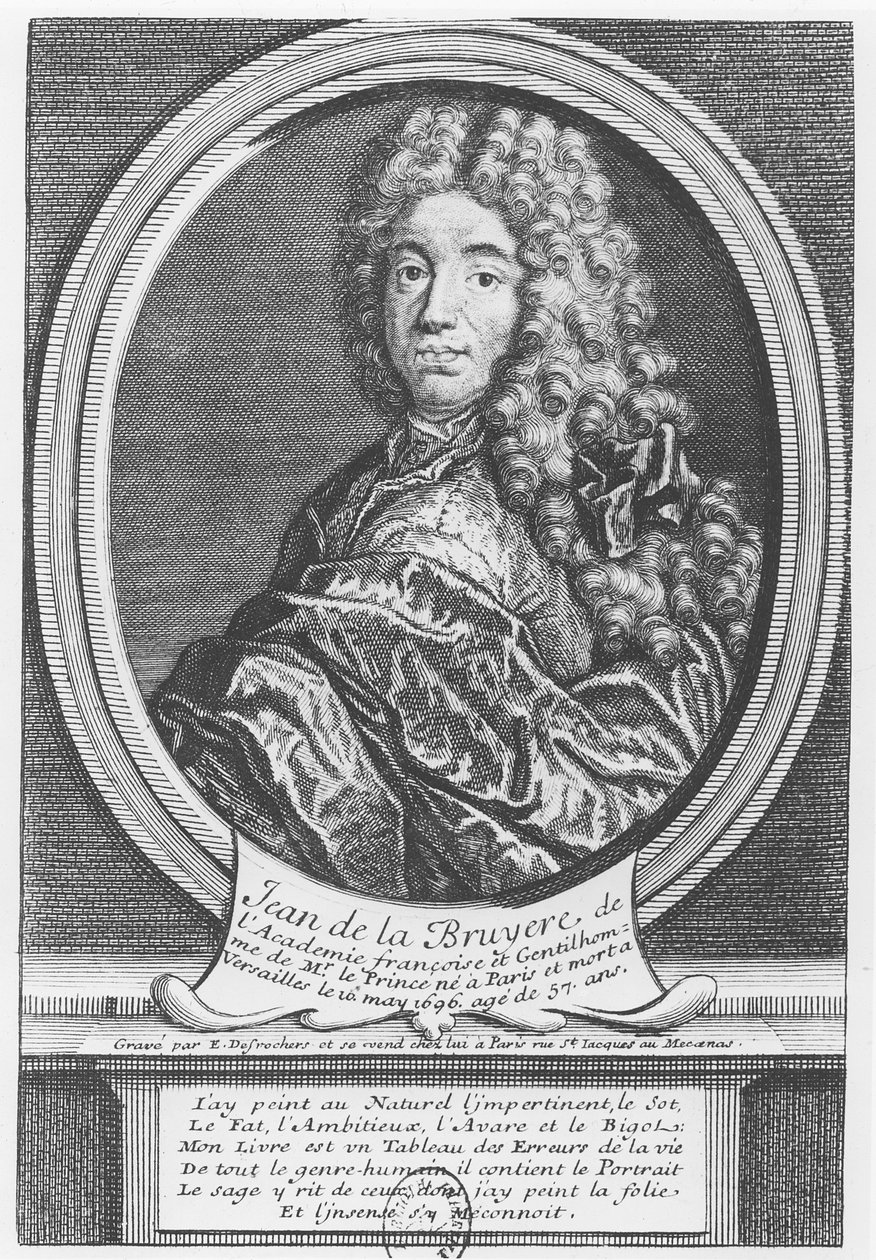 Portret Jeana de La Bruyèrea autorstwa Etienne Jehandier Desrochers
