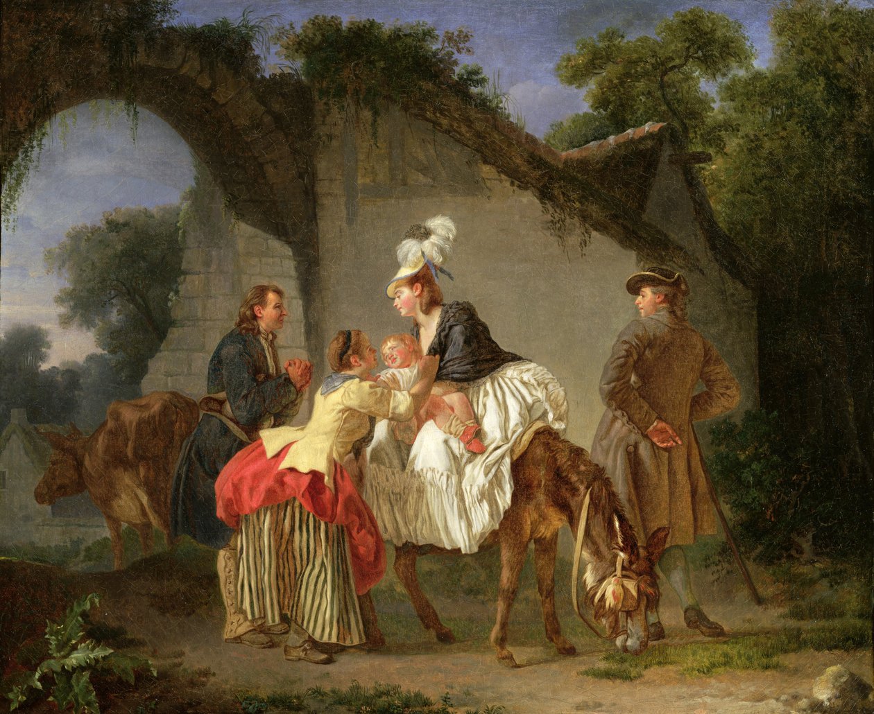 Pożegnanie pielęgniarki, 1776-77 autorstwa Etienne Aubry