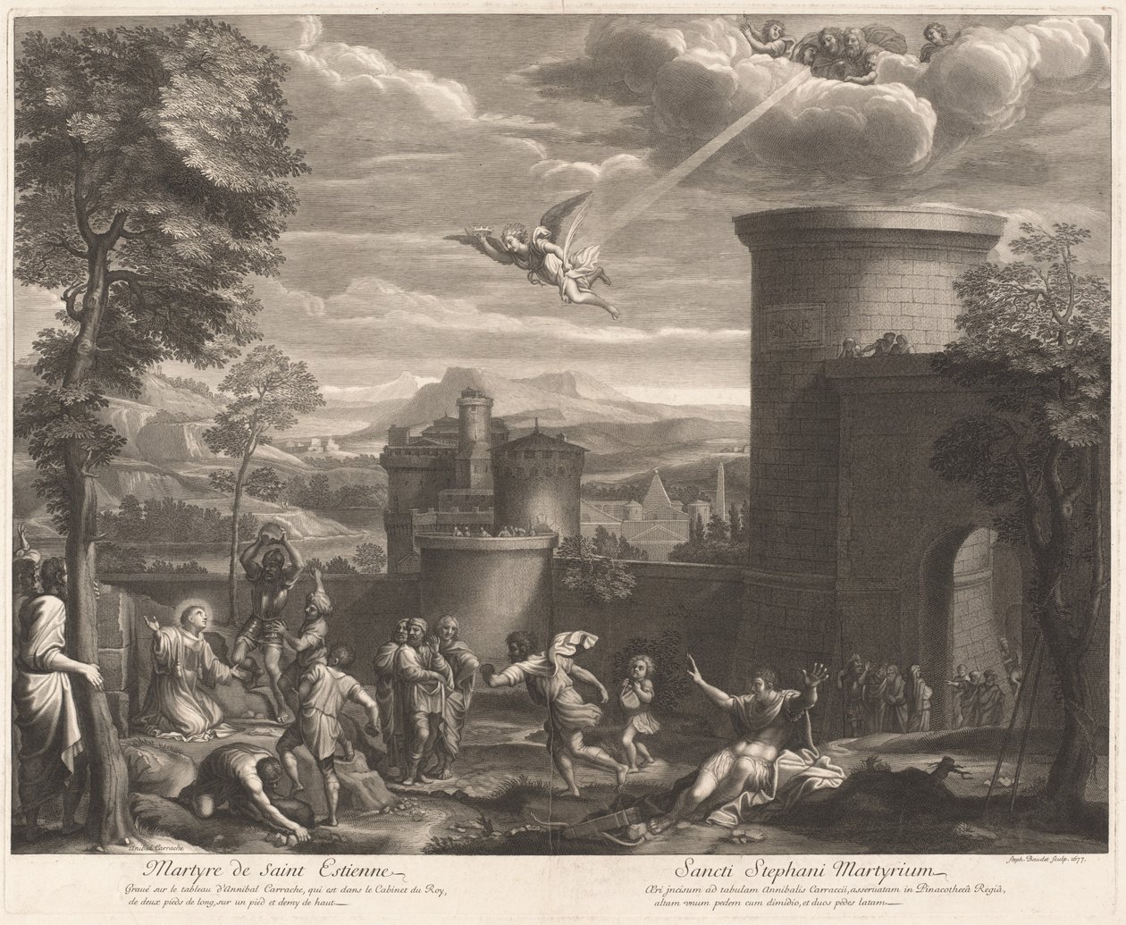Męczeństwo św Estienne (Męczeństwo św. Sebastiana) autorstwa Etienne Baudet, after Annibale Carracci