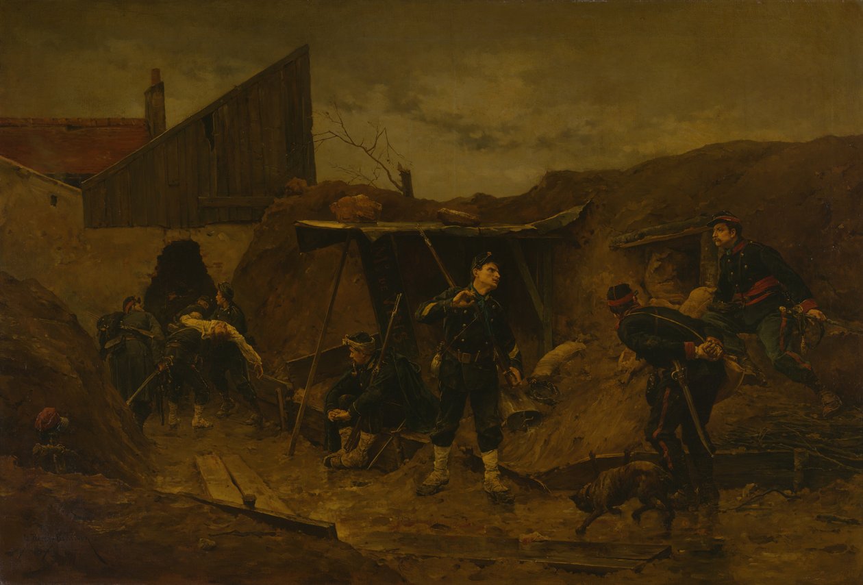 W Okopie, ok. godz. 1875. autorstwa Etienne Berne Bellecour