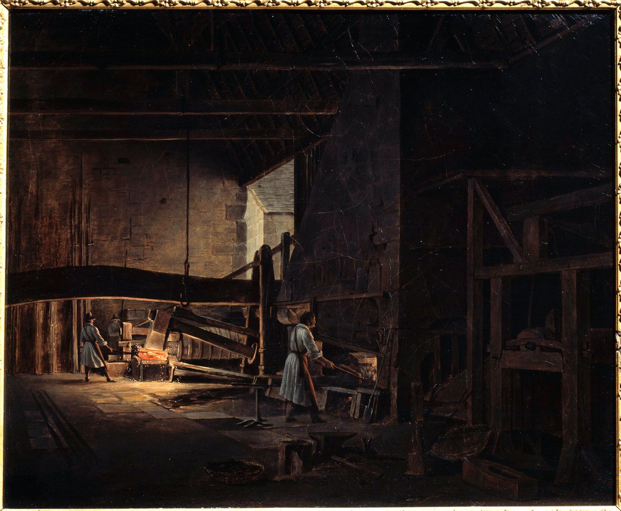 Kuźnie w Chatillon sur Seine (Chatillon-sur-Seine) Obraz Etienne Bouhot (1780-1862) 1823 Montbard, Musee des Forges de Breffan autorstwa Etienne Bouhot