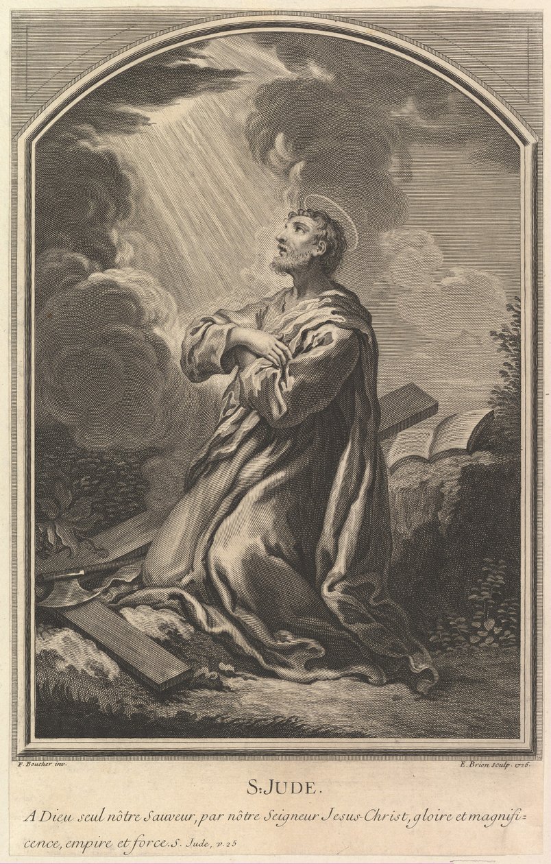 Święty Juda, 1726. autorstwa Etienne Brion