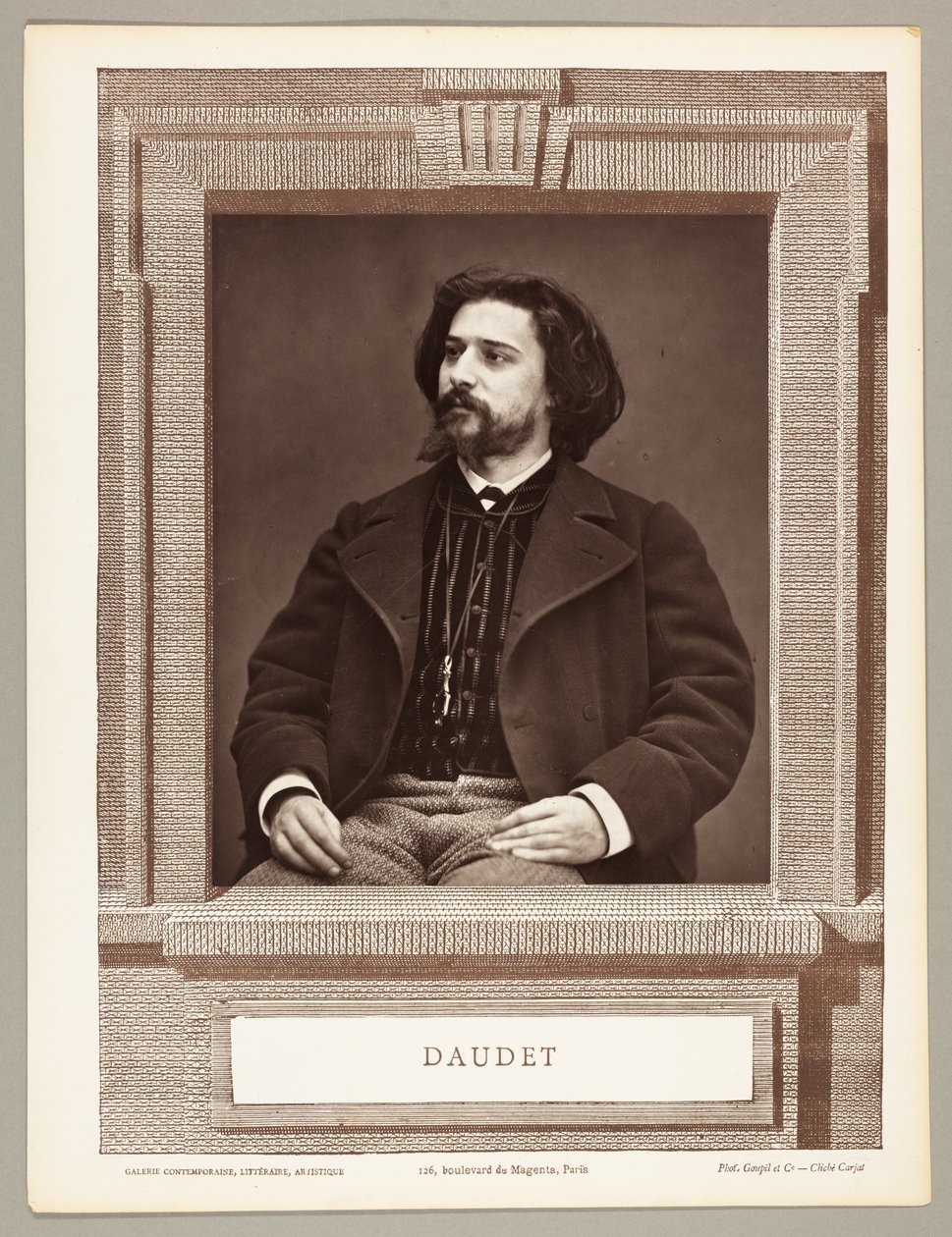 Alphonse Daudet (francuski powieściopisarz, 1849-1897) autorstwa Etienne Carjat