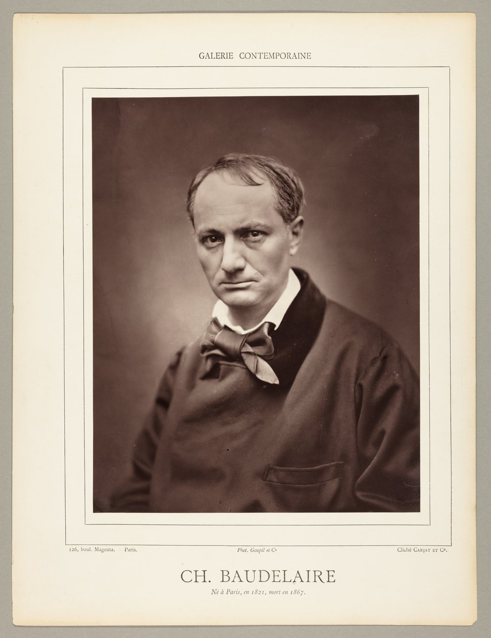 Charles Baudelaire (francuski poeta, krytyk i pisarz, 1821-1867) autorstwa Etienne Carjat