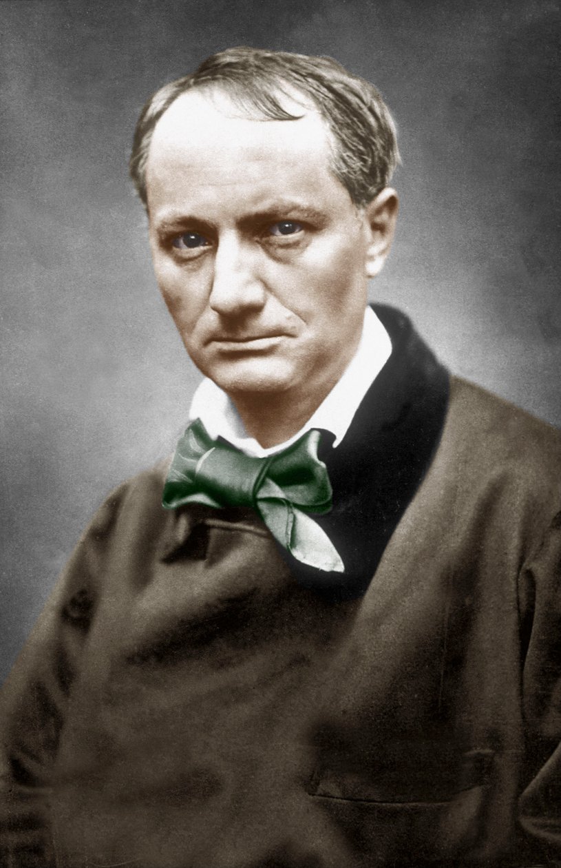 Charles Baudelaire, ok. 1866 r. (fotografia ręcznie kolorowana) autorstwa Etienne Carjat