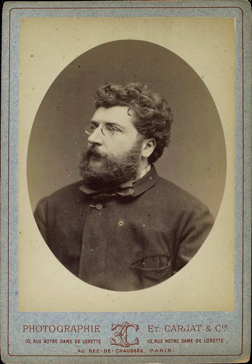 Georges Bizet, francuski kompozytor i pianista, lata 70. XIX wieku autorstwa Etienne Carjat