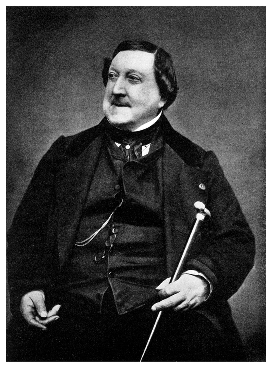 Gioachino Rossini, włoski kompozytor, XIX w. 1956 autorstwa Etienne Carjat