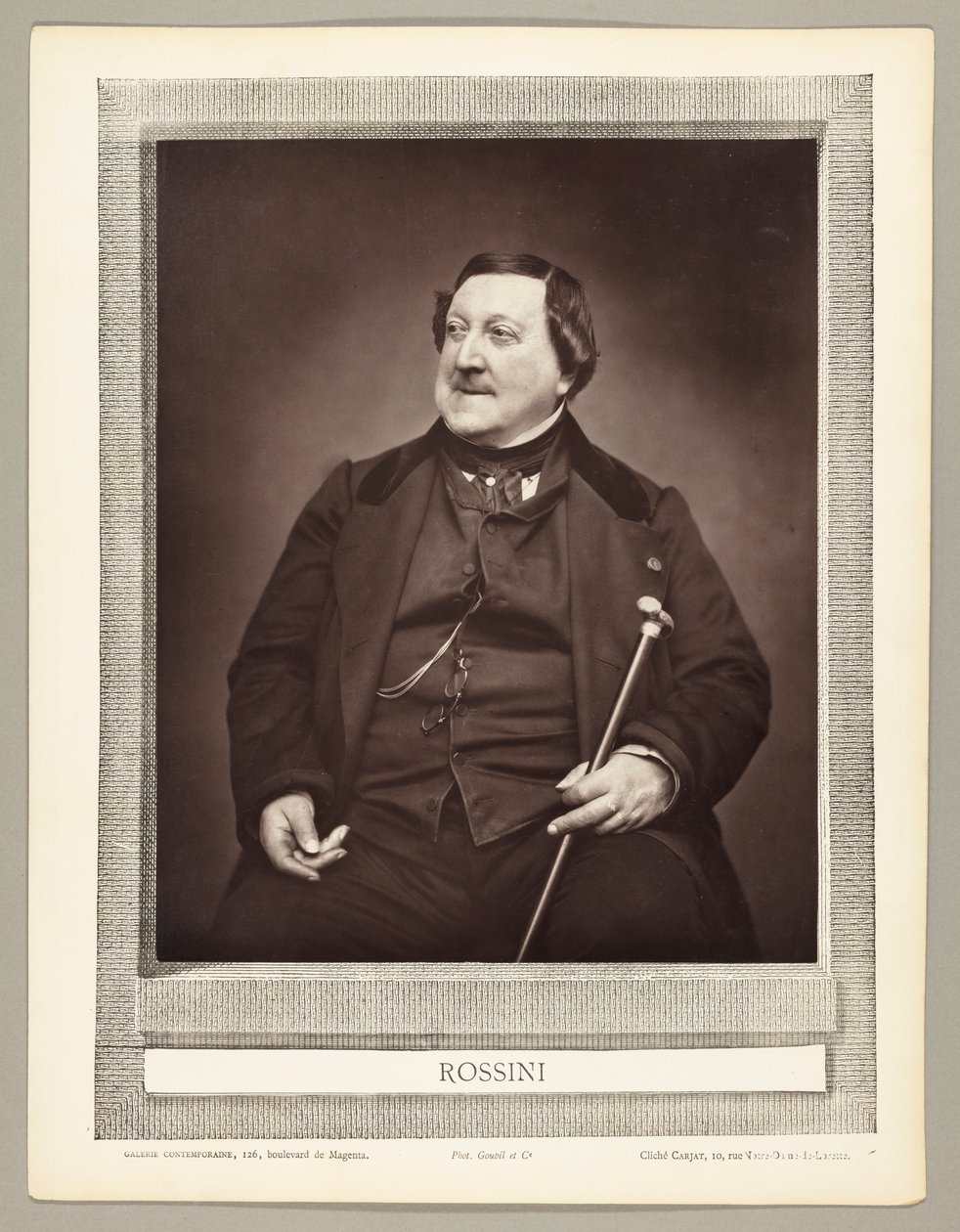 Gioachino Antonio Rossini (włoski kompozytor, 1792-1868) autorstwa Etienne Carjat