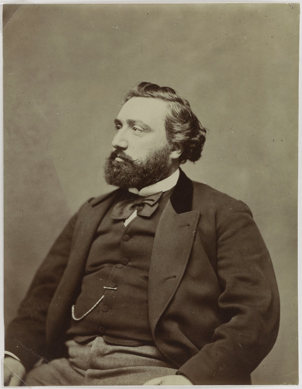 Portret Léona Gambetty (1838-1882), polityka autorstwa Etienne Carjat