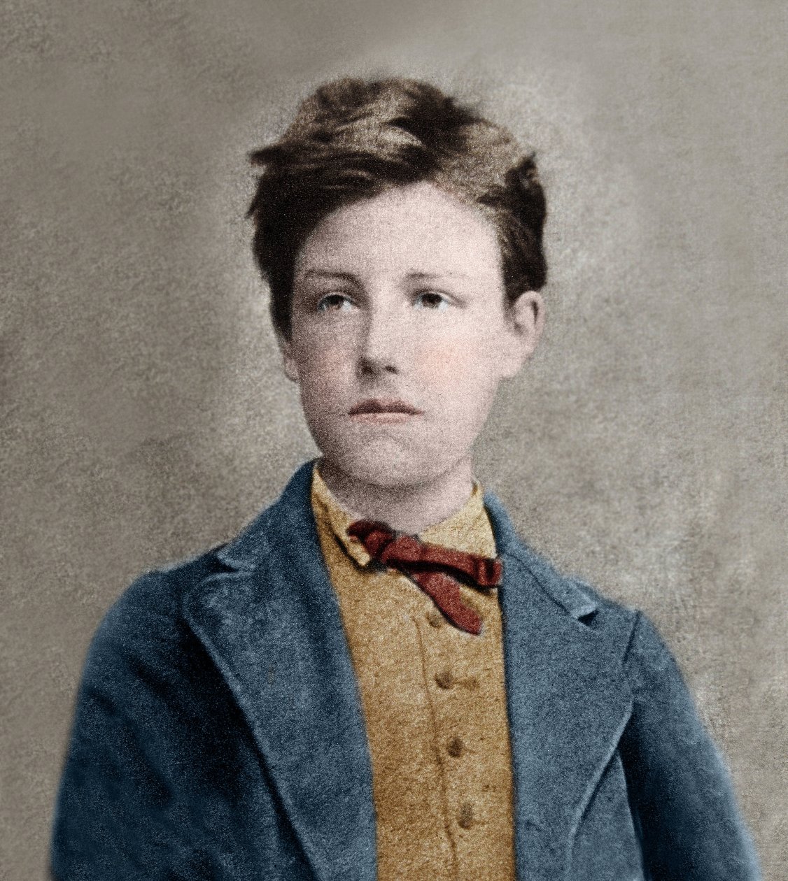 Portret Arthura Rimbauda (1859 - 1891), na podstawie zdjęcia Carjata. autorstwa Etienne Carjat