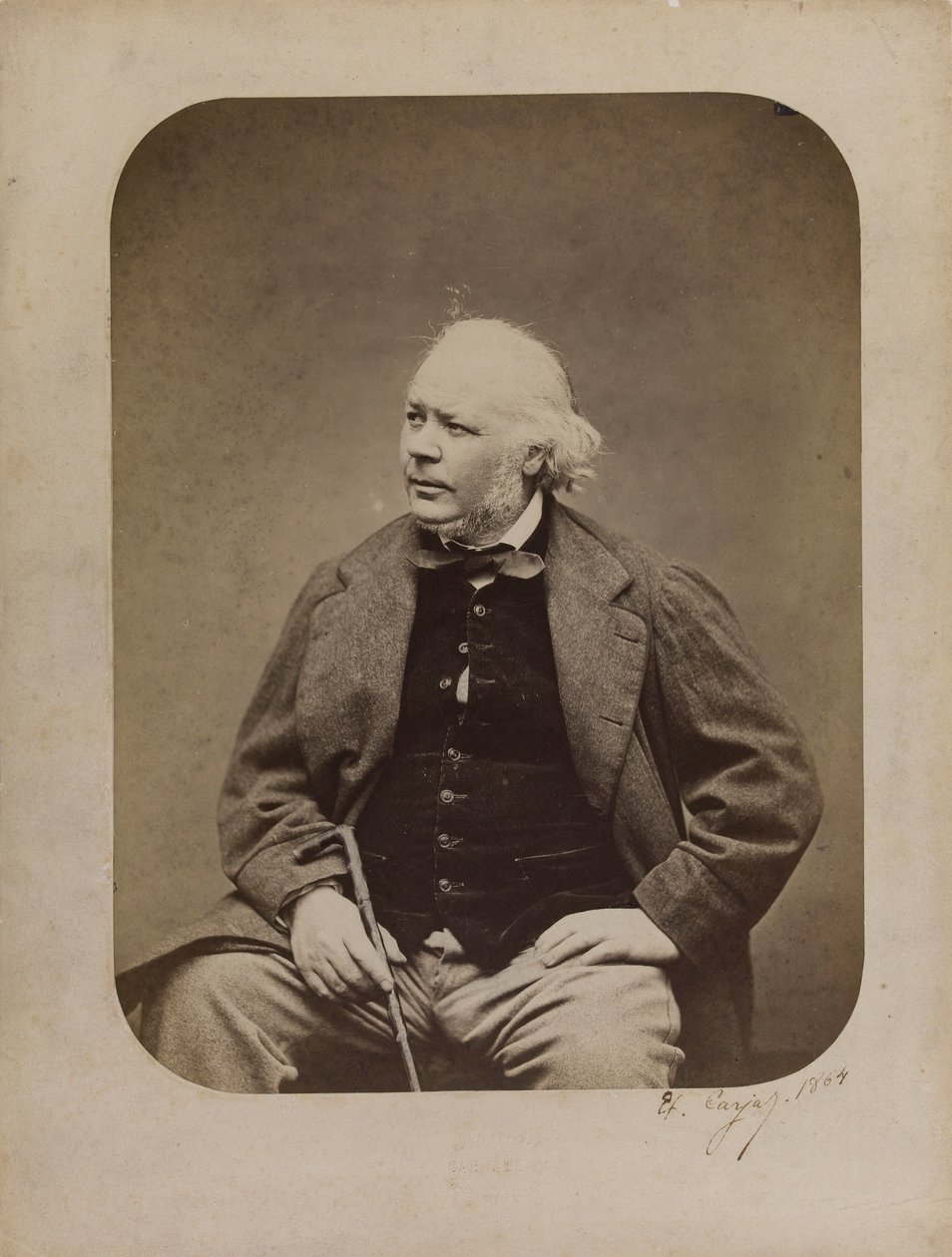 Portret Honoré Daumiera 1808-1879, 1864. autorstwa Etienne Carjat