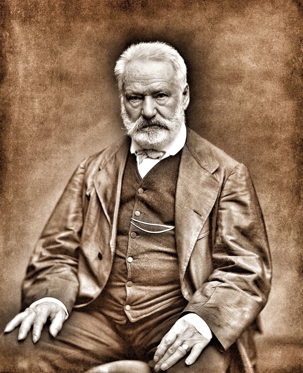Portret Victora Hugo wg Etienne Carjat – Cyfrowo oczyszczony obraz autorstwa Etienne Carjat