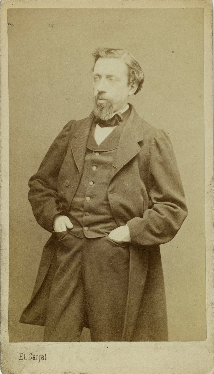 Portret kompozytora François-Auguste Gevaerta 1828-1908, ok. 1930 r. 1870. autorstwa Etienne Carjat