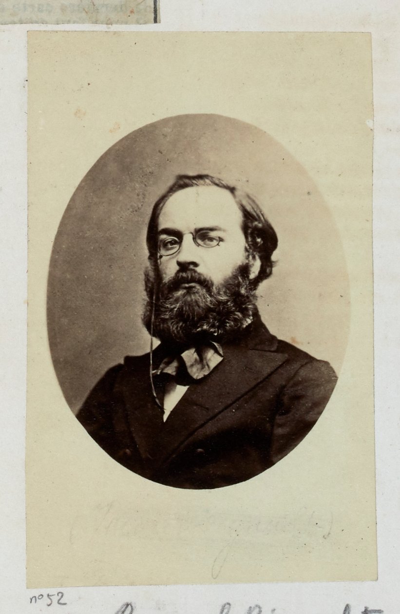 Rigault Raoul Adolf Georges (1846-1871). Dziennikarz i polityk, zostaje mianowany do prefektury policji (20 marca 1871), do Komisji Bezpieczeństwa Powszechnego (29 marca 1871). W tej roli przywłaszcza sobie władzę, represjonując swoich przeciwników... autorstwa Etienne Carjat