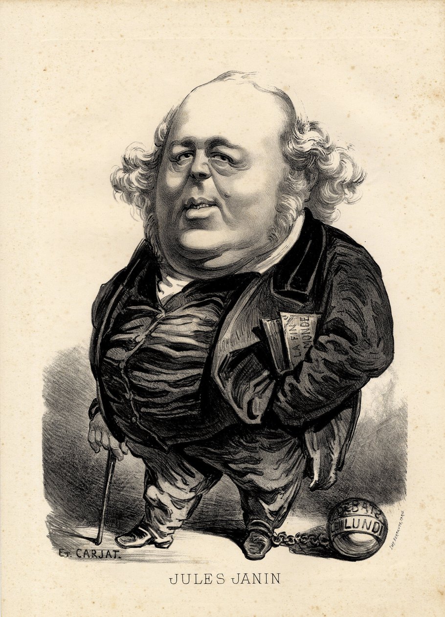 latający liść - Ilustracja Etienne Carjat (1826-1906): Janin Jules (1804-1874) autorstwa Etienne Carjat