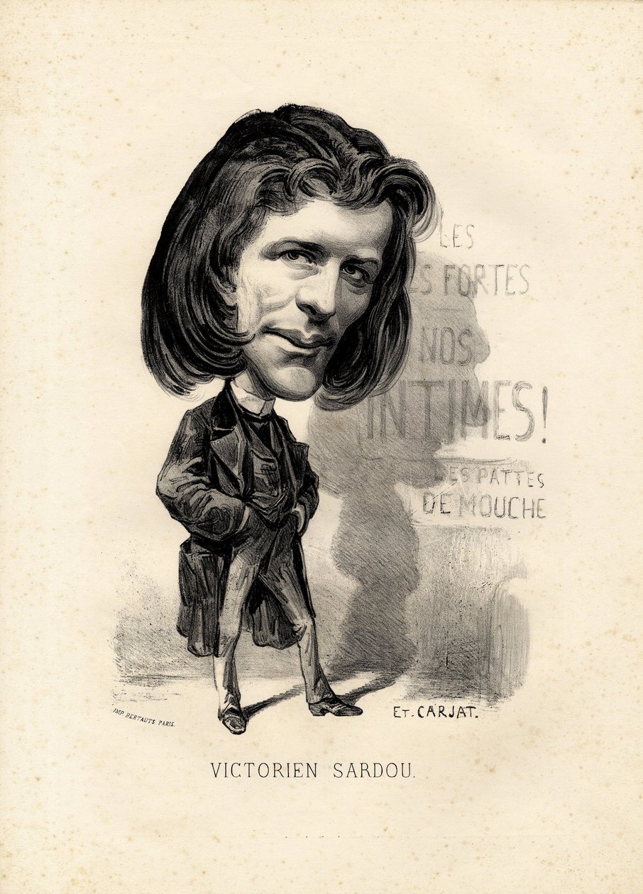 latający liść - ilustracja Etienne Carjat (1826-1906): Literatura - wiktoriańskie Sardou (1831-1908) autorstwa Etienne Carjat