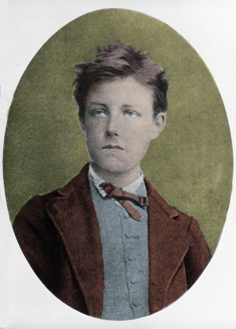 portret Arthura Rimbauda (1854-1891), francuskiego poety w wieku 17 lat, autorstwa Carjata. autorstwa Etienne Carjat