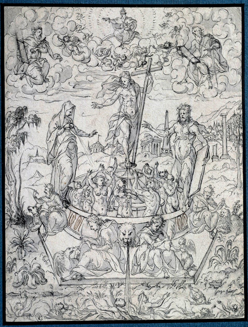 Alegoria religii. Rysunek Etienne Delaune (1518-1583/95) XVI-wieczny Paryż, Luwr autorstwa Etienne Delaune