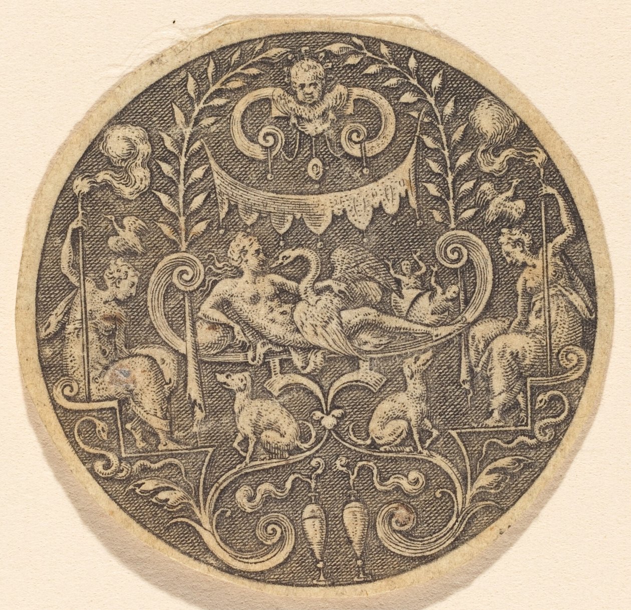 Leda autorstwa Etienne Delaune