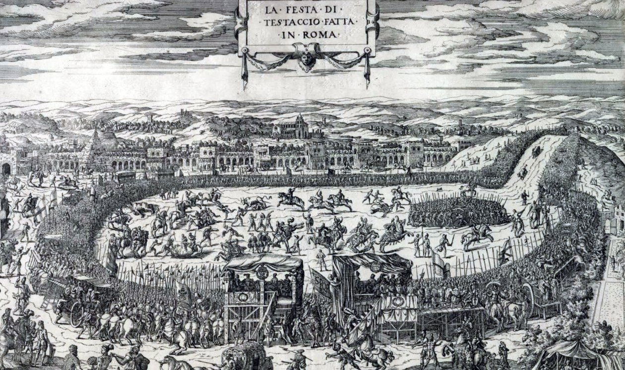 Dupérac Święto Testaccio 1554 autorstwa Etienne Duperac