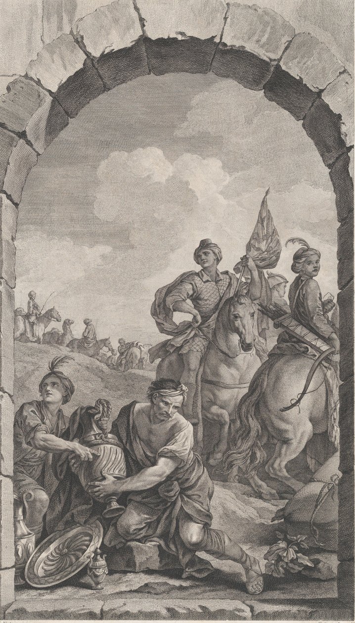 Kaplica podrzutków w Paryżu: Suita Trzech Króli: Kawalerowie, 1756. autorstwa Etienne Fessard