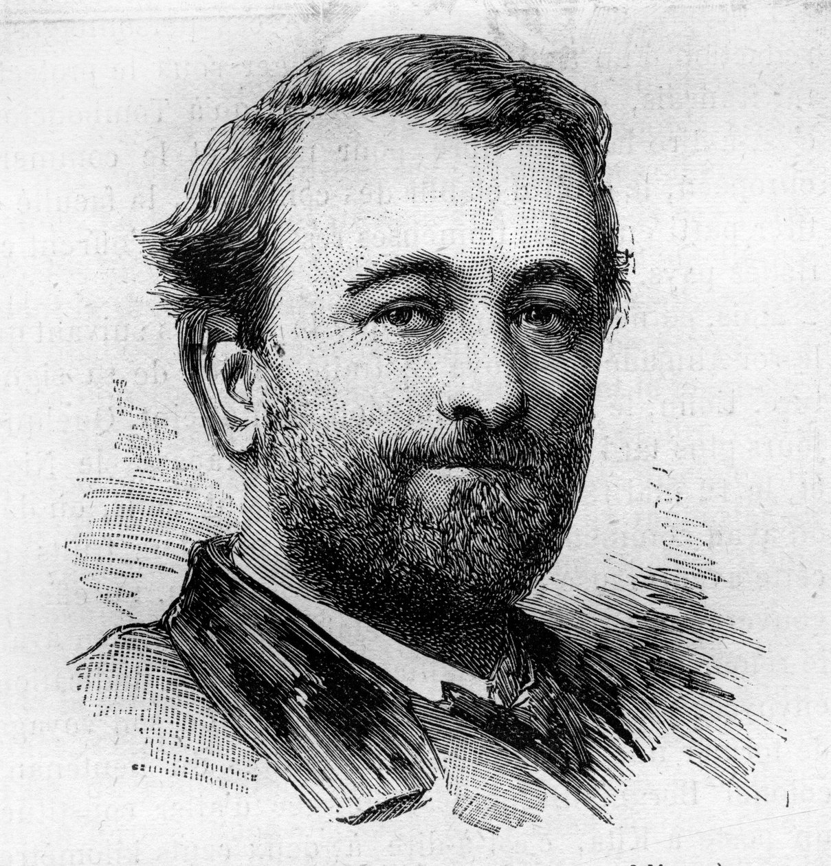 Portret Paula Berta (1833-1886), francuskiego fizjologa i polityka. Grawerowanie Bocour w „”Le Monde Illustré””n°1287 z 26 listopada autorstwa Etienne Gabriel Bocourt