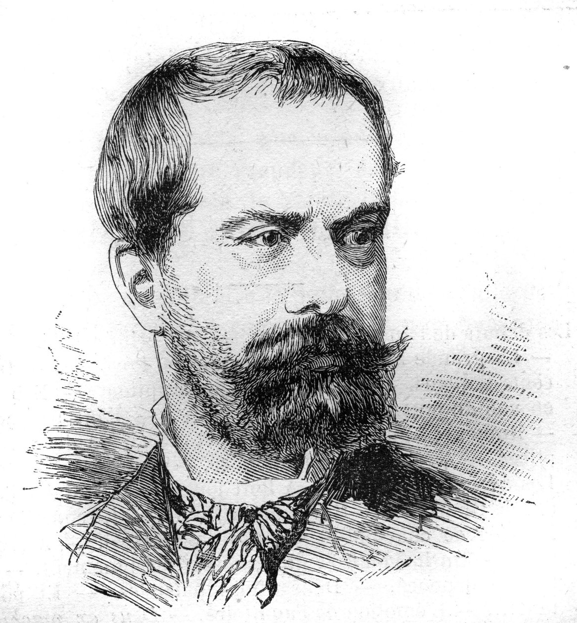 Portret Paula Devesa (1837-1889), francuskiego prawnika i polityka. Grawerowanie Bocour w „”Le Monde Illustré””n°1287 z 26 listopada autorstwa Etienne Gabriel Bocourt