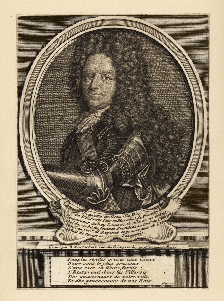 Francois de Neufville, 2. książę Villeroy, francuski żołnierz autorstwa Etienne Jehandier Desrochers