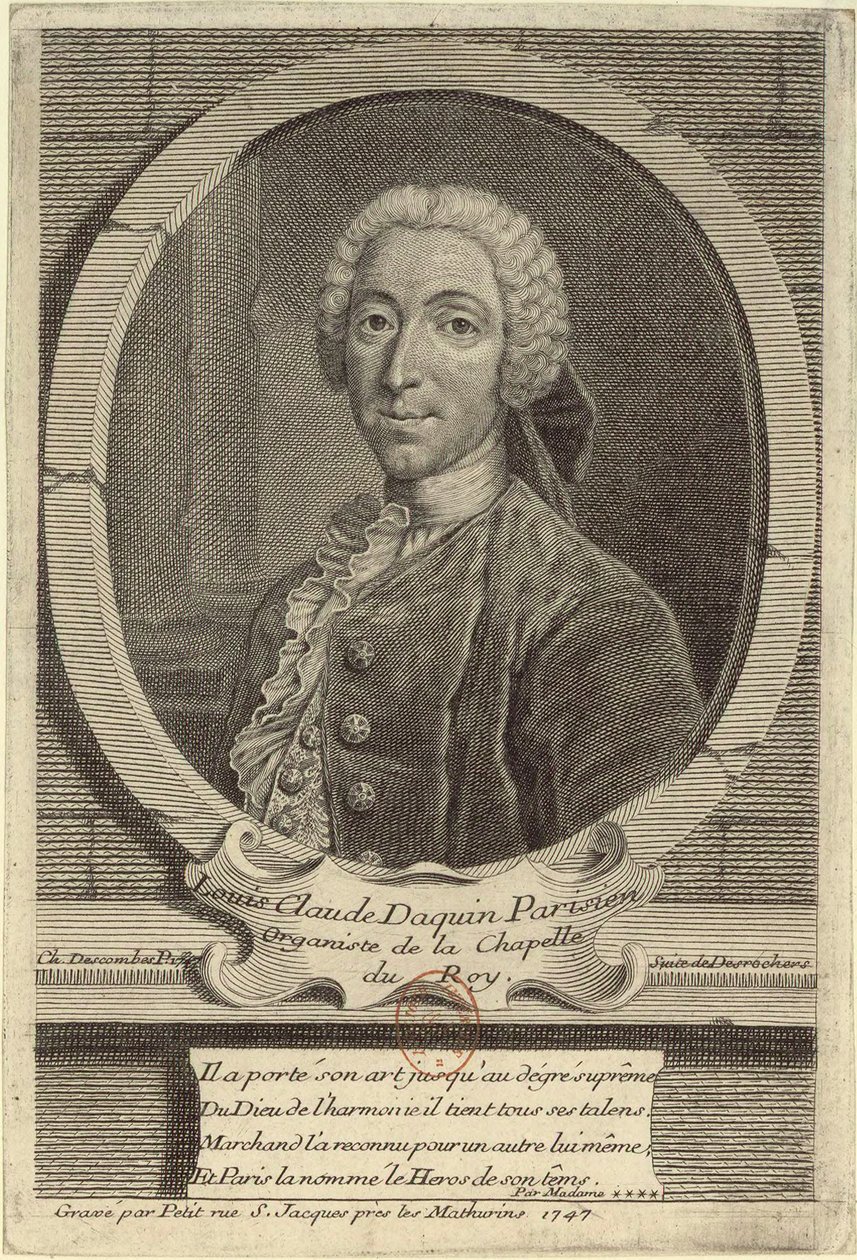 Louis-Claude Daquin autorstwa Etienne Jehandier Desrochers