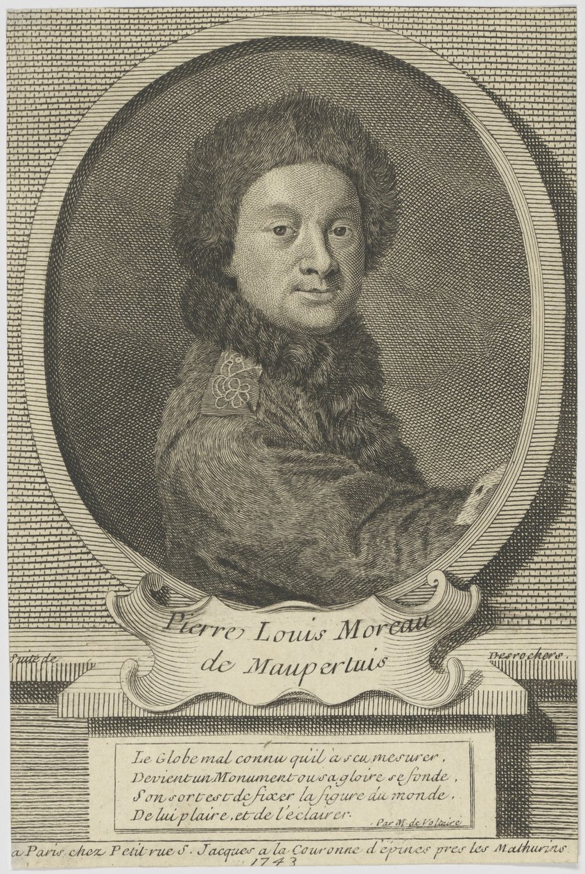Pierre Louis Moreau de Maupertuis 1698-1759 , 1743. autorstwa Etienne Jehandier Desrochers
