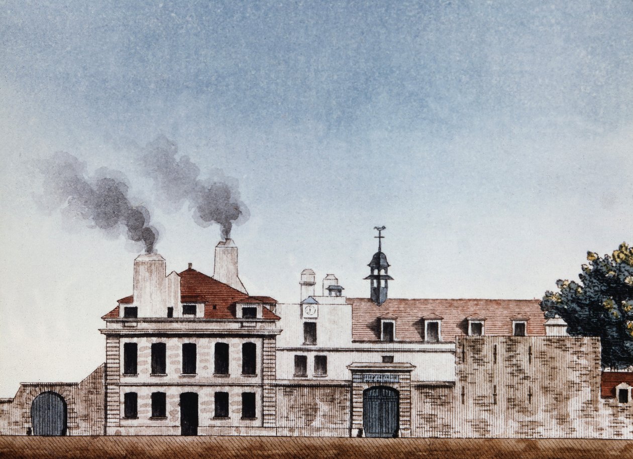 Szpital Neckera w 1818 r. - winieta rytowana przez J.E. Thierry