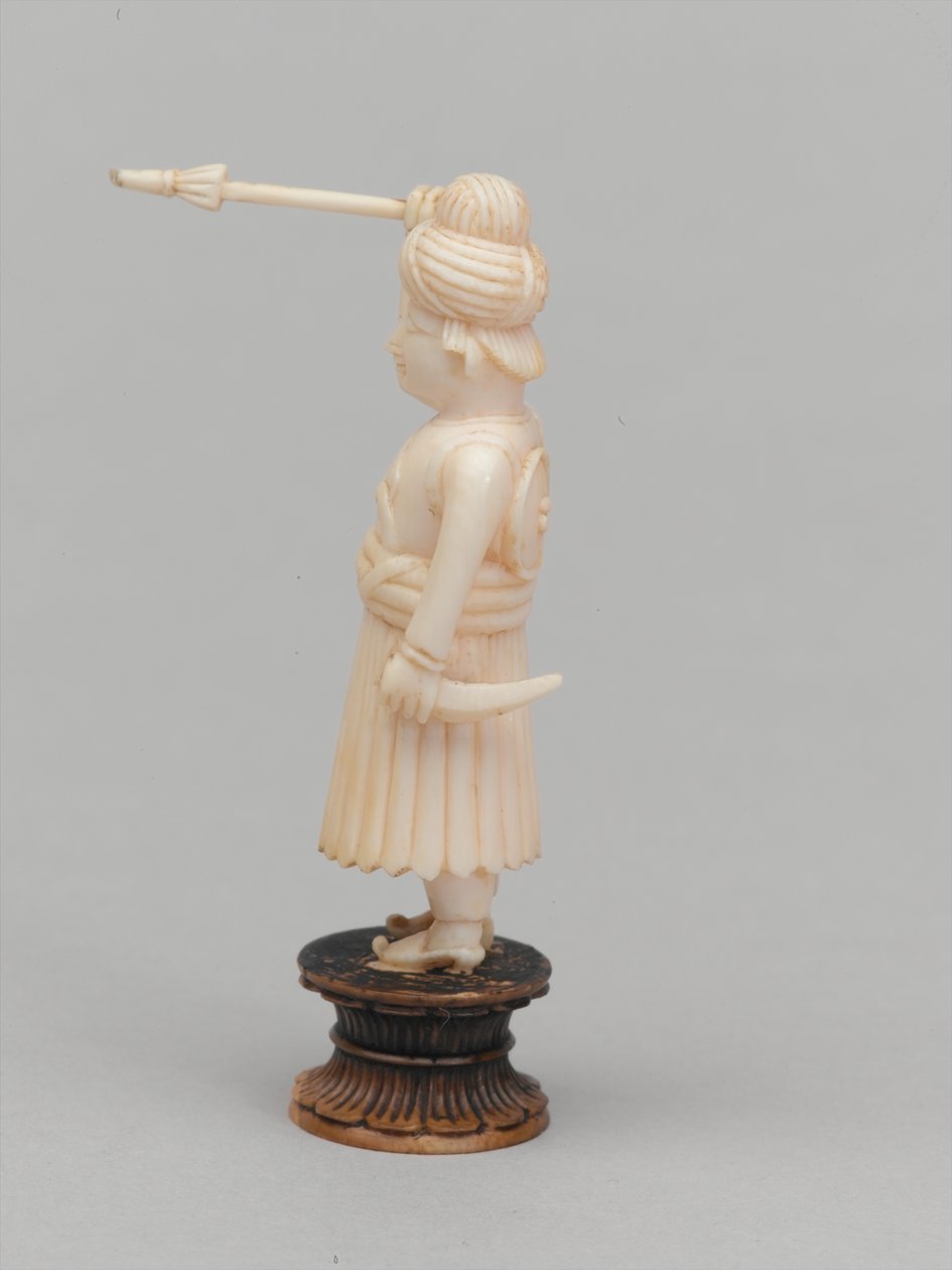 Czarny pionek, figura szachowa, Indie, 1820 ok autorstwa Etienne Lenoir