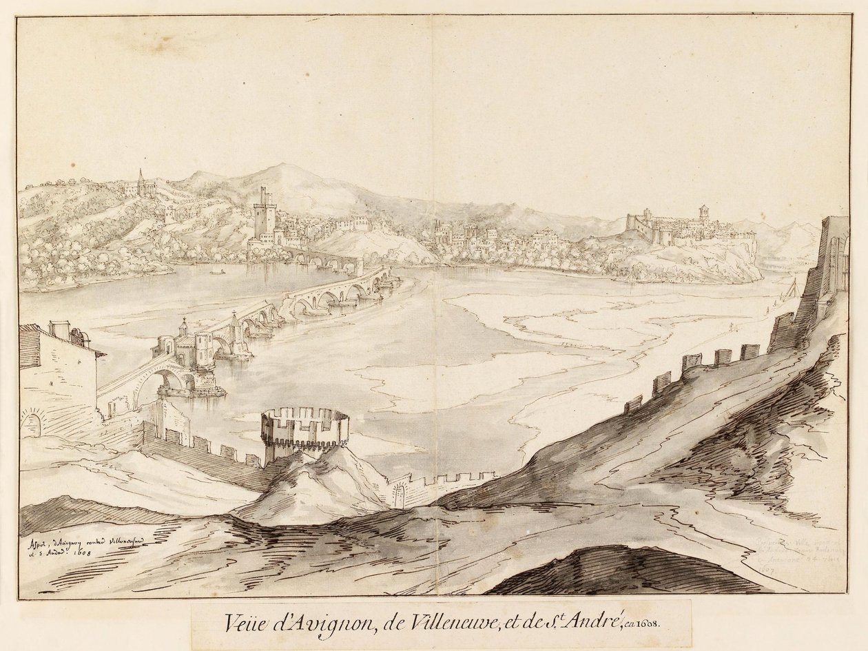 Martellage 1608 Pont Saint Benezet autorstwa Etienne Martellange