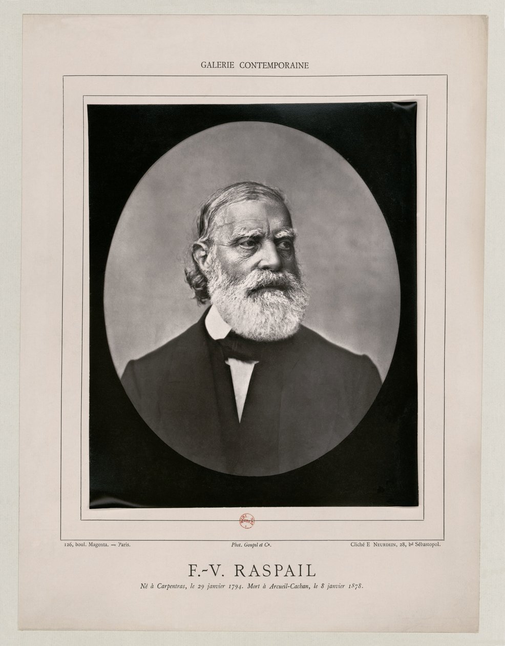 François Vincent Raspail Neurdein BNF Gallica autorstwa Etienne Neurdein