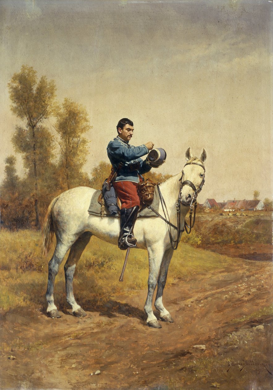 Kawalerzysta na białym rumaku, 1907 autorstwa Etienne Prosper Berne Bellecour