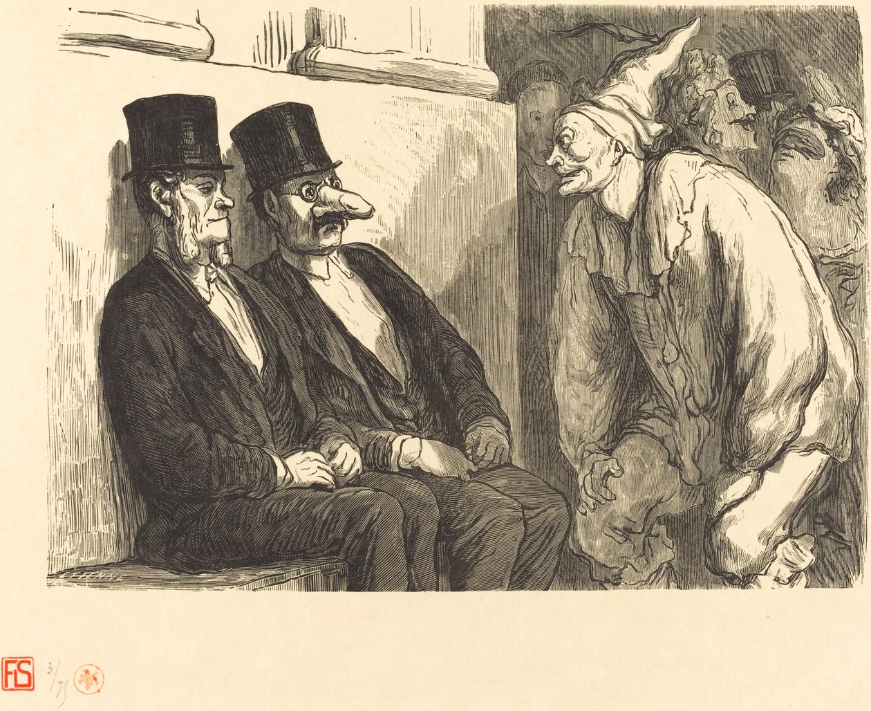 Opera Ball: Za dużo się bawisz! autorstwa Etienne after Honoré Daumier