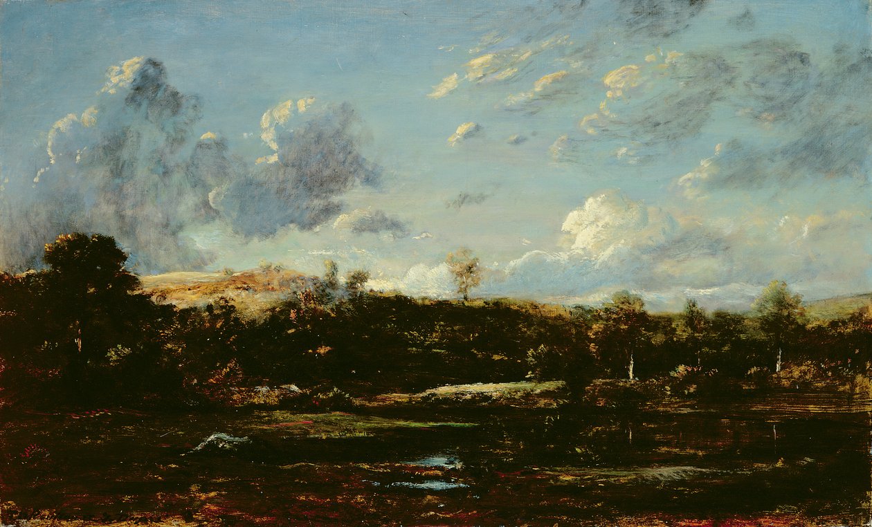 W Landes (olej na płótnie) autorstwa Etienne and Dupre Jules  Rousseau