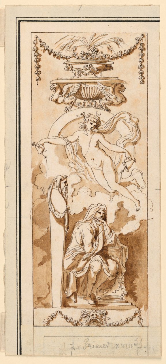 Projekt dla malowanego panelu autorstwa Etienne de Lavallee Poussin