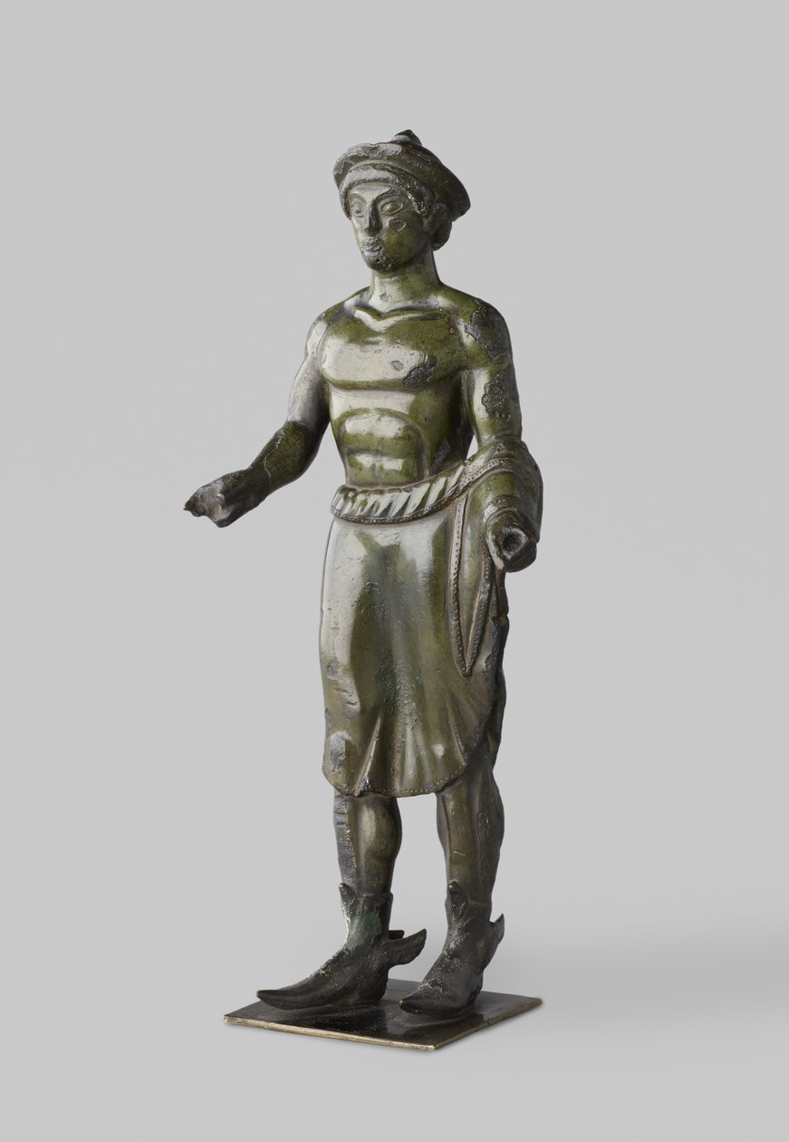 Etruska statuetka z brązu przedstawiająca Turmusa (Hermesa) (stop miedzi) autorstwa Etruscan