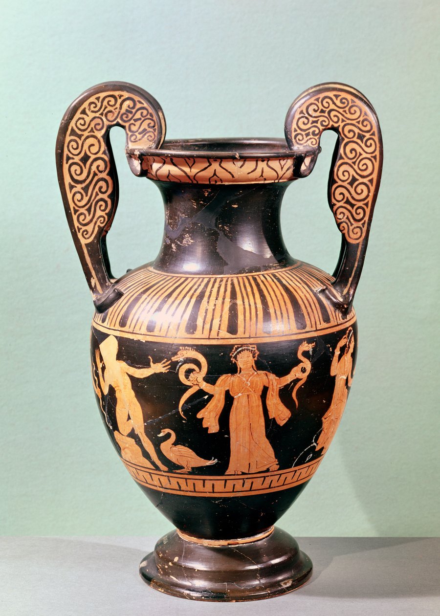 Czerwonofigurowy krater wolutowy przedstawiający Orestesa i Furie, koniec IV wieku p.n.e. (ceramika) autorstwa Etruscan