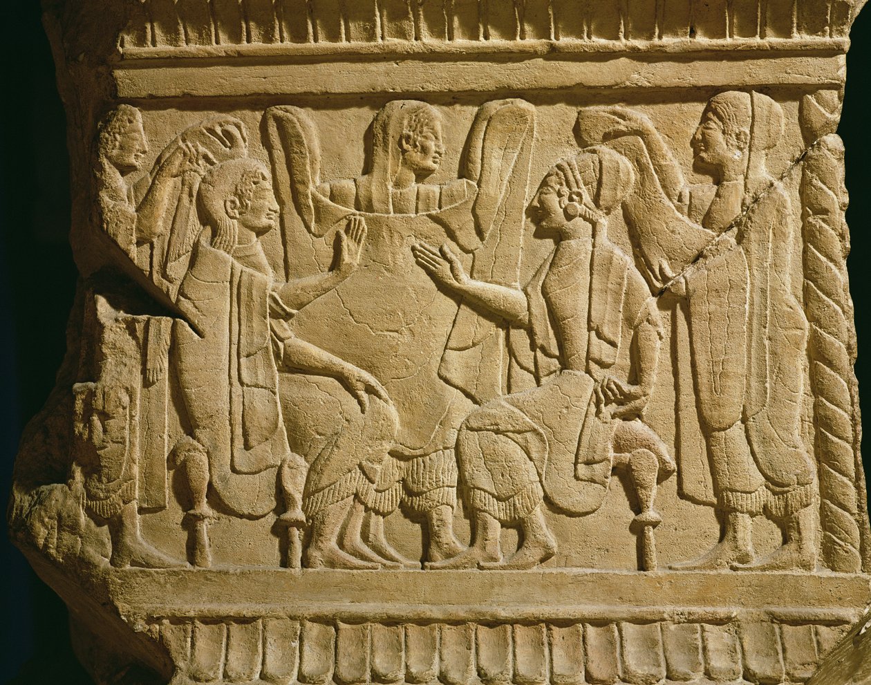 Relief przedstawiający scenę ginekologiczną autorstwa Etruscan