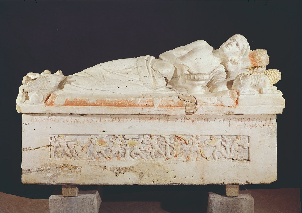 Sarkofag Velthura Partunusa, VIII-I wiek p.n.e. (terakota) autorstwa Etruscan