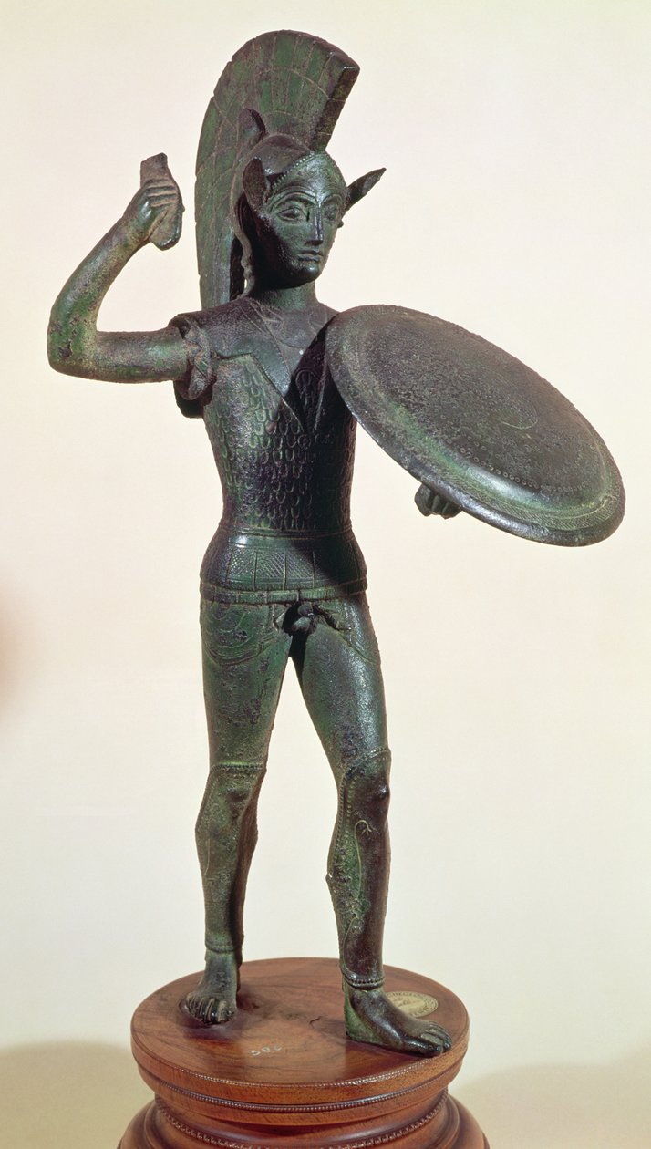 Bóg Mars lub Wojownik (brąz) autorstwa Etruscan
