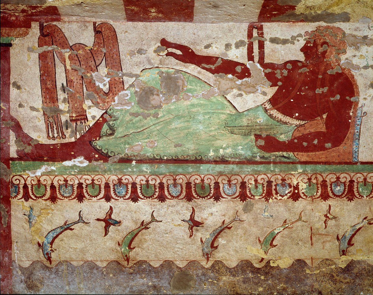 Scena bankietowa. (Detal fresku, 520 pne) autorstwa Etruscan