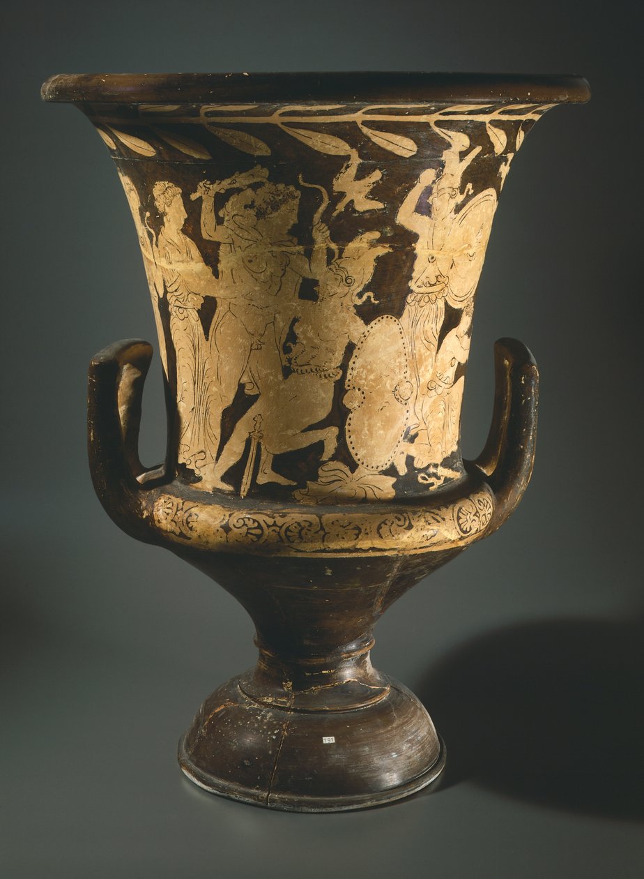 Calyx-krater (duży wazon). Ceramika czerwonofigurowa z Perugii (Umbria). Cywilizacja etruska, IV wiek p.n.e. autorstwa Etruscan