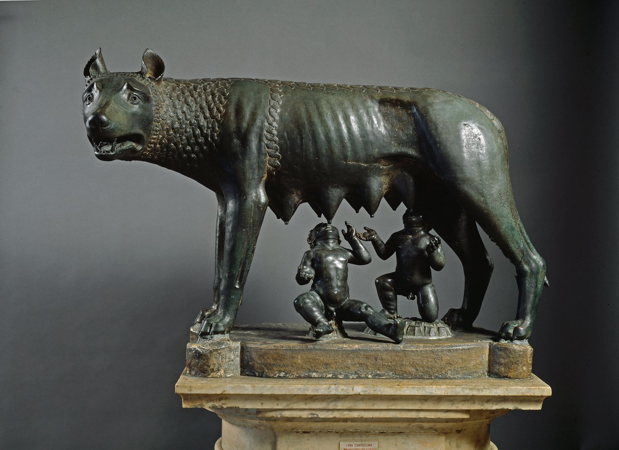 Wilk Kapitoliński (rzeźba z brązu, 500 pne) autorstwa Etruscan