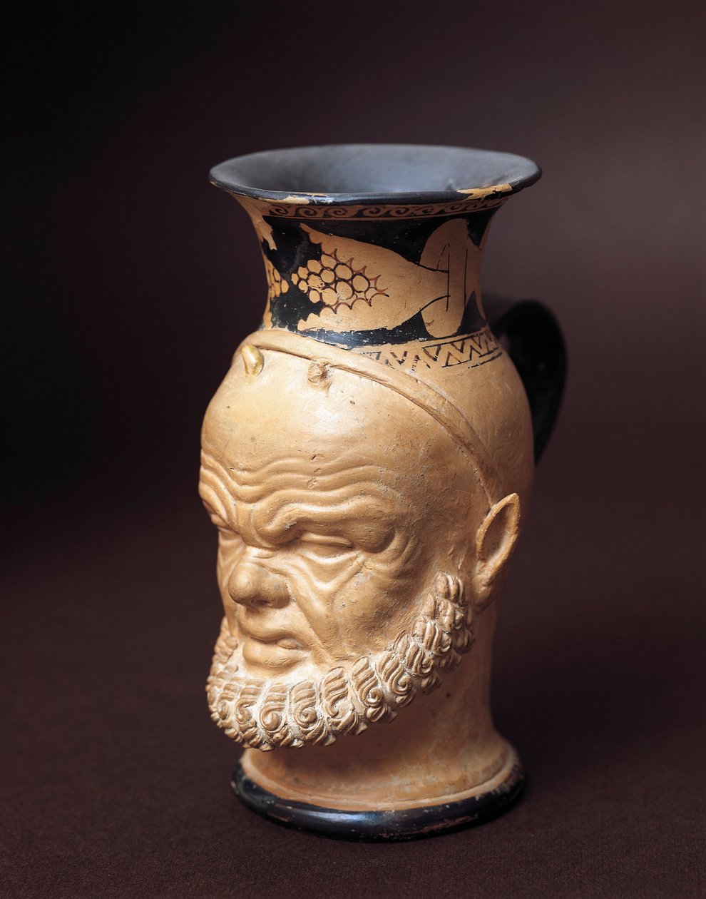 Cywilizacja Etrusków, Waza z twarzą Silenusa autorstwa Etruscan