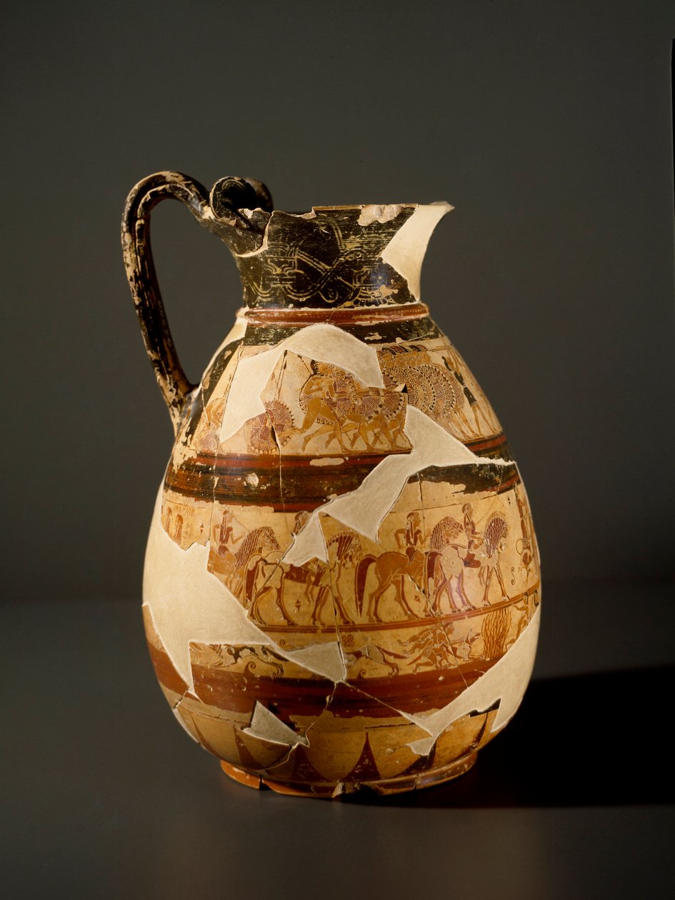 Etruski antyczny: olpe w glinie autorstwa Etruscan