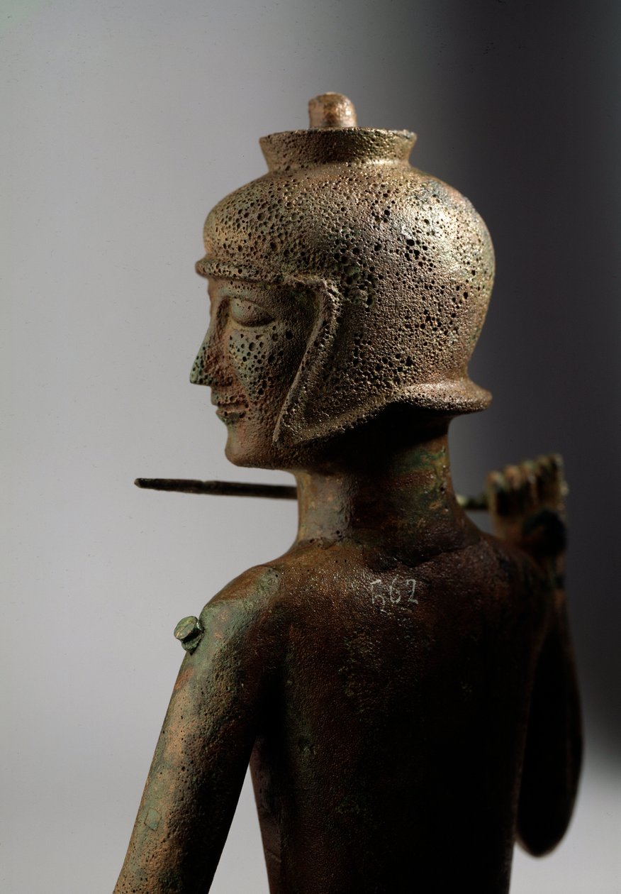 Cywilizacja etruska: statuetka wojownika z brązu autorstwa Etruscan