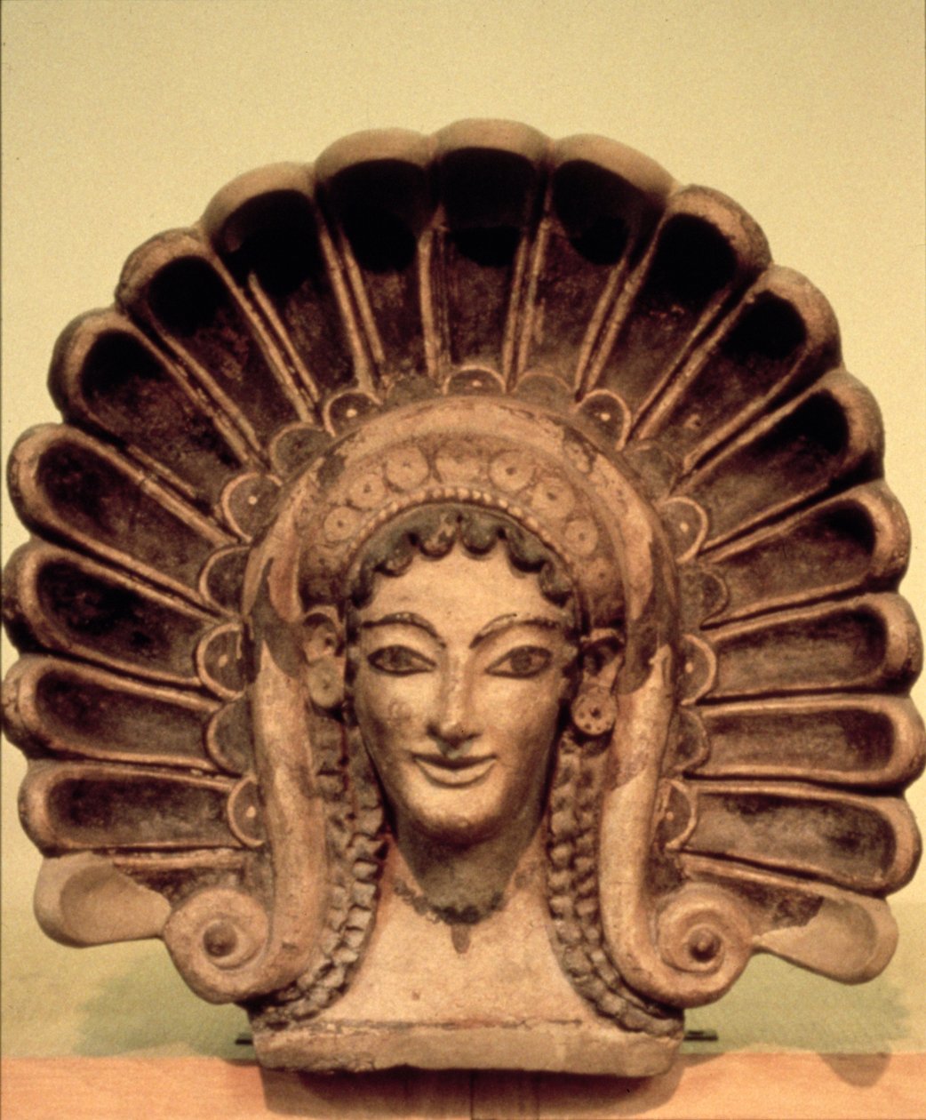 Oprawa w etruskiej świątyni w Veii, VI wpne (ceramika polichromowana) autorstwa Etruscan